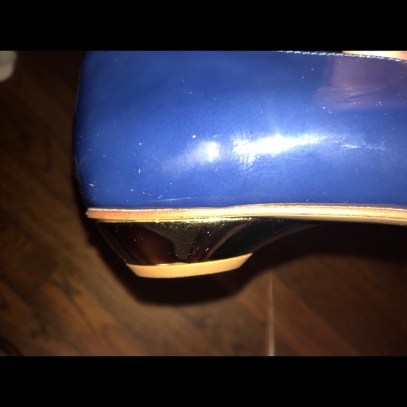 Blue peep toe flats - Picture 5 of 6